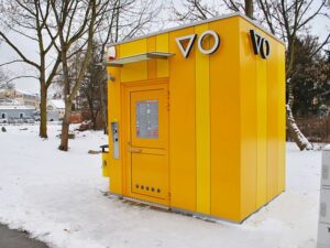 Toaleta publiczna Panel Żółta